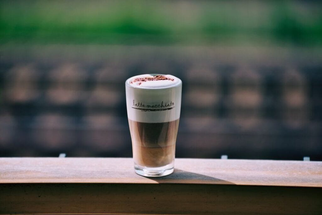 Latte macchiato glas